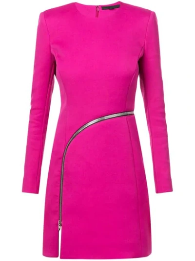 Shop Alexander Wang Zipper Short Dress In Pink