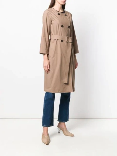 Shop Max Mara Bird Trench Coat In Neutrals