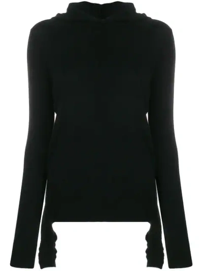 Shop Cashmere In Love Mabel Hooded Jumper In Black