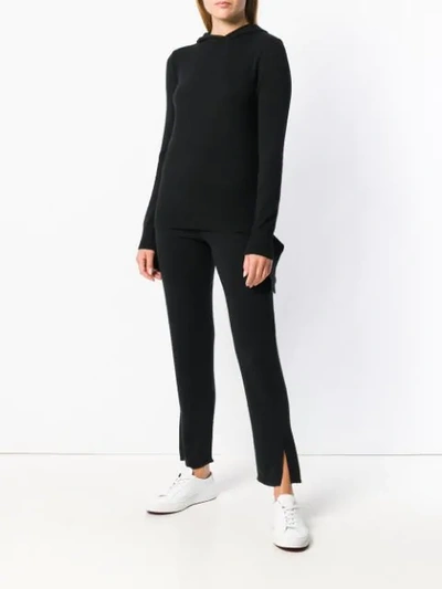 Shop Cashmere In Love Mabel Hooded Jumper In Black