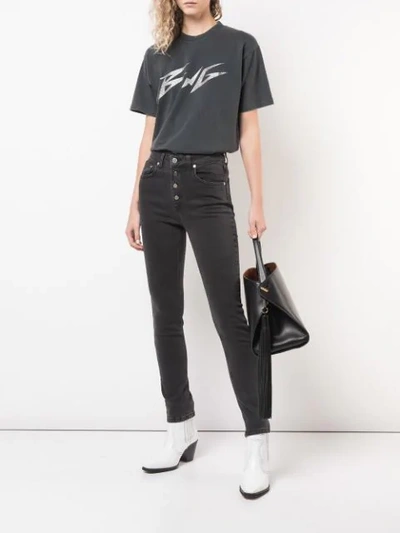 Shop Anine Bing Frida Jeans In Black