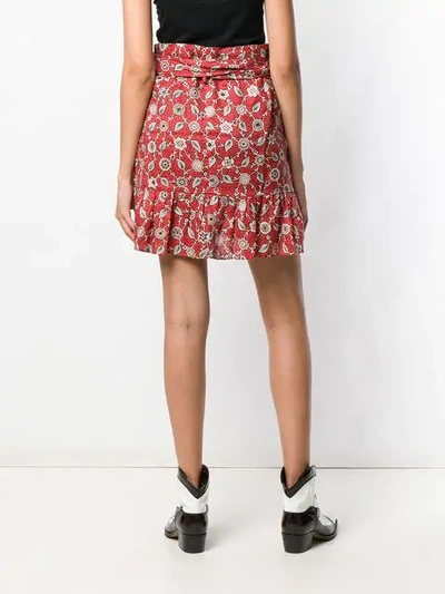 Shop Isabel Marant Étoile Wrap Front Mini Skirt In Red