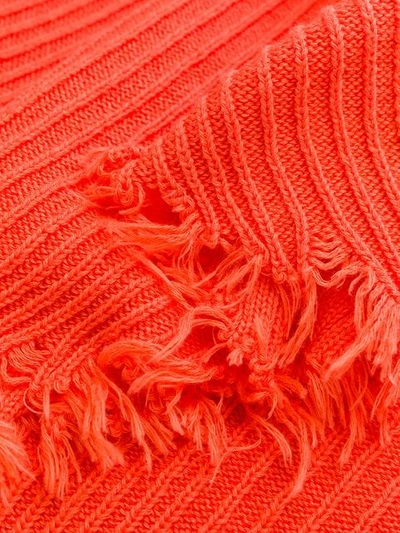 Shop Ben Taverniti Unravel Project Ribbed Dress In Orange