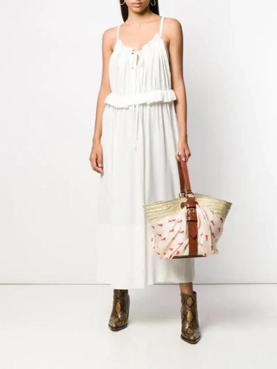 Shop Chloé Ruffled Waist Dress In White