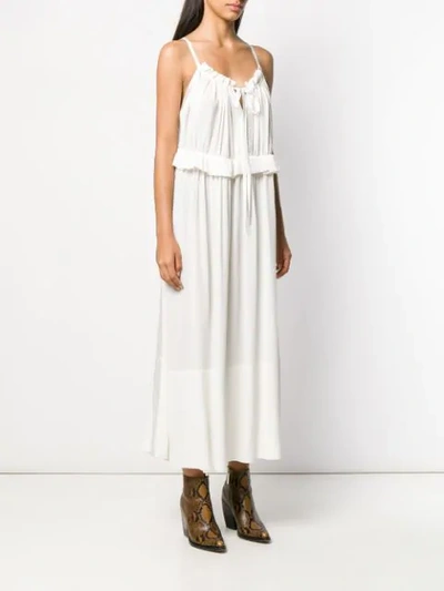 Shop Chloé Ruffled Waist Dress In White