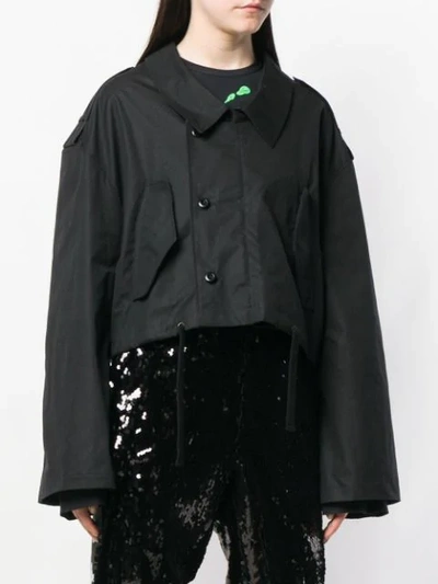 Shop Faith Connexion Cropped Jacket In Black