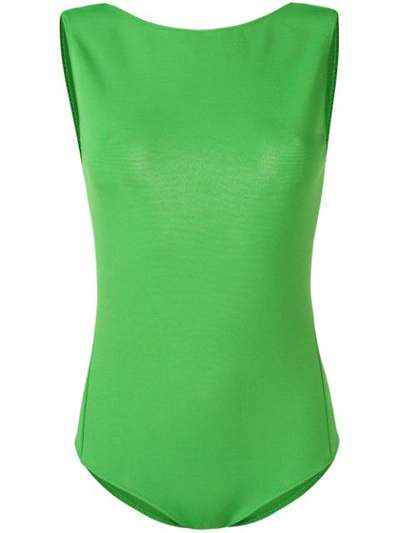 Shop Maison Margiela Round Neck Body In Green