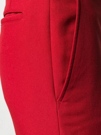 Pre-owned Comme Des Garçons Cropped Skinny Trousers In Red