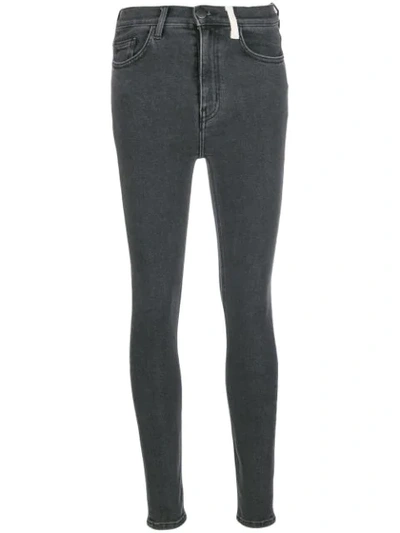 Shop Current Elliott High Waist Skinny Jeans In Grey