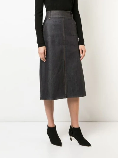 Shop Veronica Beard High-waist Skirt In Blue