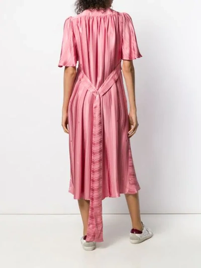 Shop Golden Goose Ruffled Empire Line Dress In Pink
