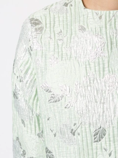 BAMBAH CAMELIA FLORAL EMBOSSED DRESS - 绿色
