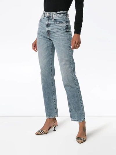 SLVRLAKE LONDON DISTRESSED HIGH-WAISTED JEANS 