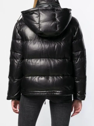 Shop Saint Laurent Loose Padded Jacket In Black