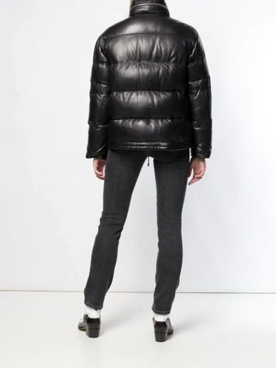 Shop Saint Laurent Loose Padded Jacket In Black