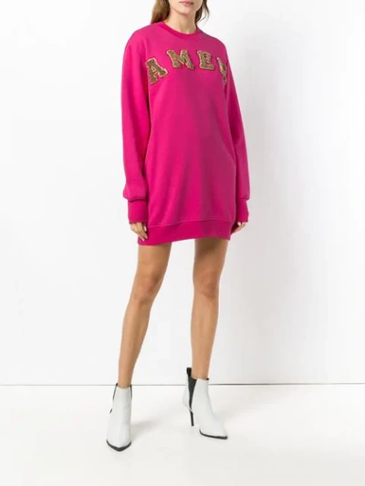 Shop Amen Logo Sweatdress In Pink