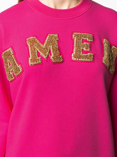 Shop Amen Logo Sweatdress In Pink