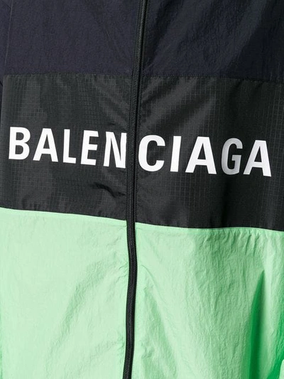 BALENCIAGA ZIP UP LOGO JACKET - 蓝色