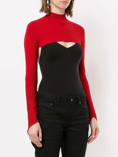 ADAM SELMAN SPORT STRETCH SUPER CROP-TOP - 红色