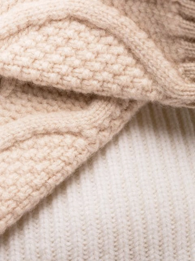 Shop Fendi Cable-knit Jumper In Neutrals