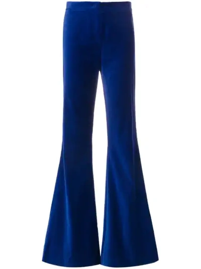 Shop Pinko Torchio Flared Trousers In Blue