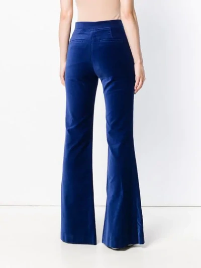 Shop Pinko Torchio Flared Trousers In Blue