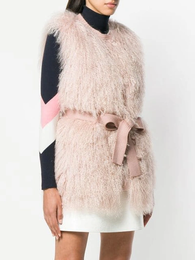 Shop P.a.r.o.s.h Knitted Gilet In Pink