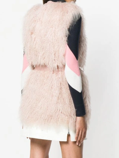 Shop P.a.r.o.s.h Knitted Gilet In Pink