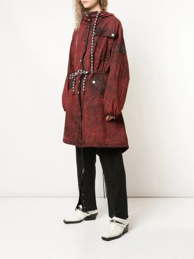Shop Proenza Schouler Pswl Crinkled Cotton Coat In Red