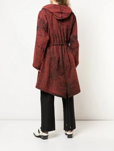 Shop Proenza Schouler Pswl Crinkled Cotton Coat In Red