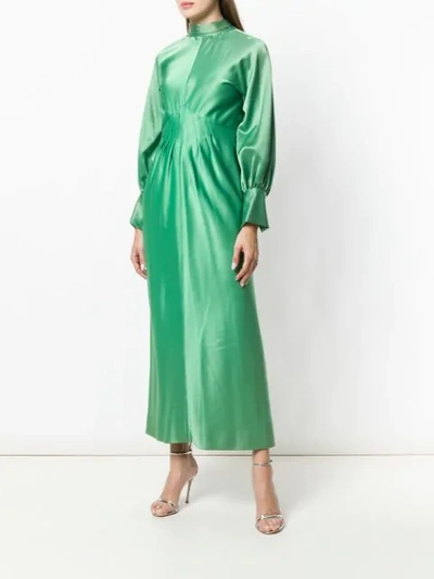 Pre-owned A.n.g.e.l.o. Vintage Cult Pleated Longsleeved Gown - 绿色 In Green