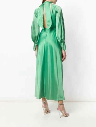 Pre-owned A.n.g.e.l.o. Vintage Cult Pleated Longsleeved Gown - 绿色 In Green