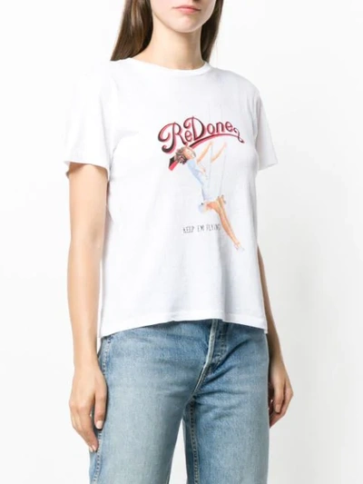 Shop Re/done Retro Print T-shirt In White