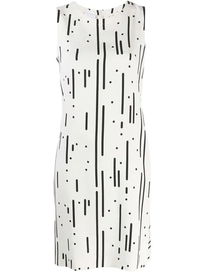 AKRIS PUNTO PATTERNED SHIFT DRESS - 白色