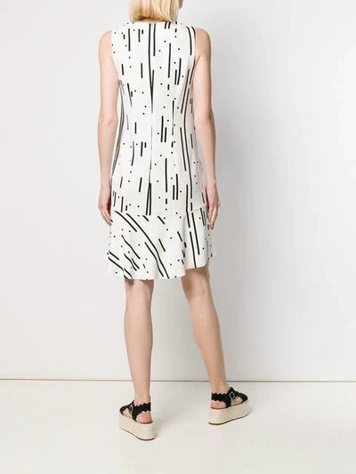 AKRIS PUNTO PATTERNED SHIFT DRESS - 白色