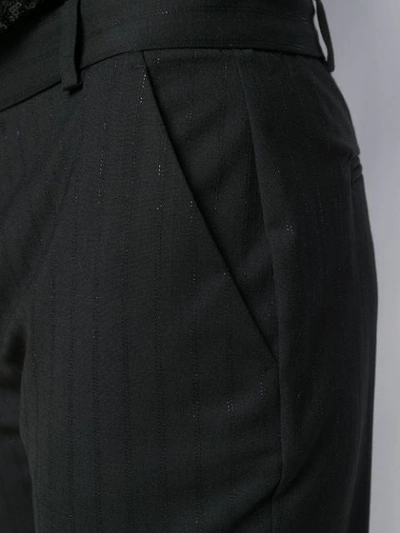Shop Pinko Metallic Threading Trousers In Black