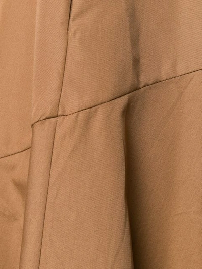 Shop Aspesi Flared Midi Skirt In Brown