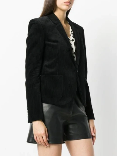 Shop Saint Laurent Corduroy Blazer In Black