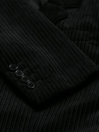 Shop Saint Laurent Corduroy Blazer In Black