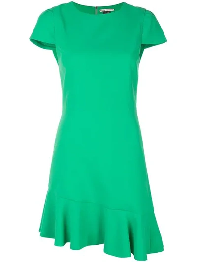 Shop Alice And Olivia Fable Ruffle Dress In Green
