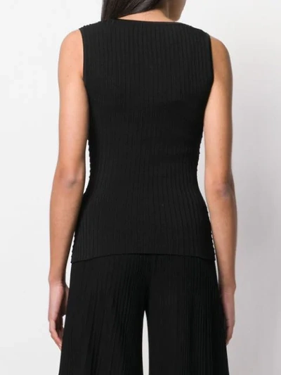 Shop Missoni Knitted Tank Top In Black