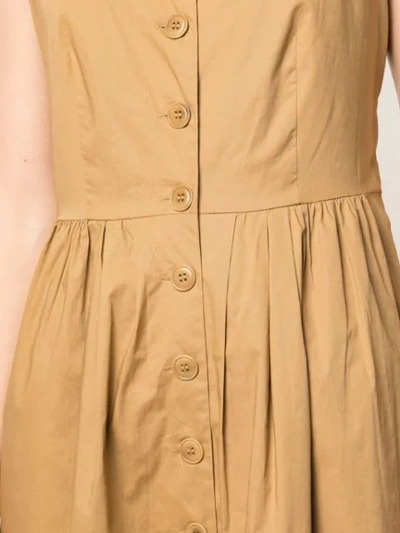 Shop Sea Front Button Dress In Brown