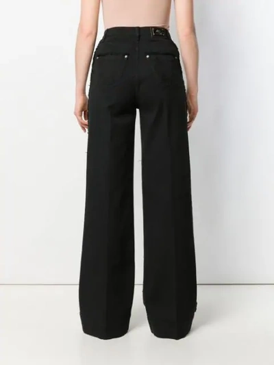 Shop Etro High Waist Distressed Jeans In Black