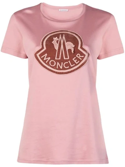 Shop Moncler Logo T In Pink