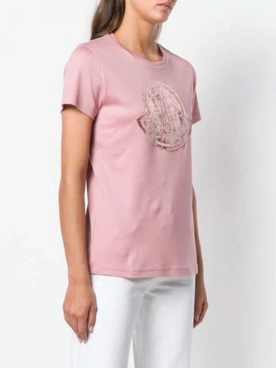 Shop Moncler Logo T In Pink