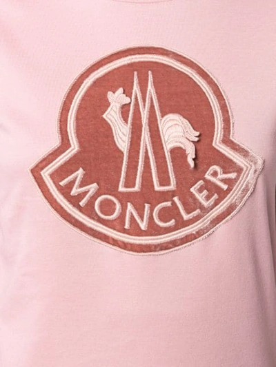 Shop Moncler Logo T In Pink