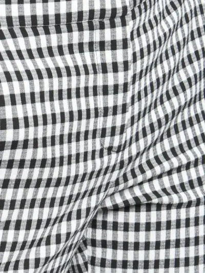 Shop Veronica Beard Stripe Detail Check Trousers In Black