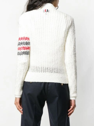 Shop Thom Browne 4-bar Stripe Jumper In White