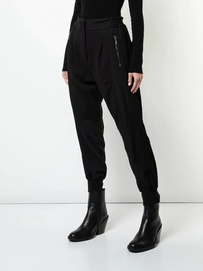 HAIDER ACKERMANN HIGH-WAISTED TRACK PANTS - 蓝色