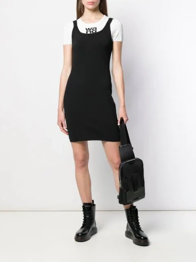 Shop Alexander Wang Layered T-shirt Dress In Black